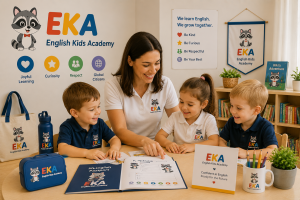 EKA Identity ile English Kids Academy eğitim sistemini ve kurumsal kimliğini uygulayan okul öncesi sınıfı